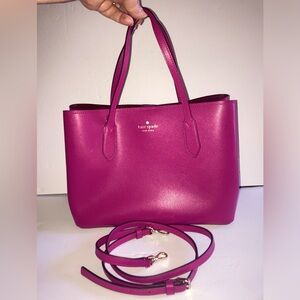 kate Spade Grain Leather Tote Crossbody in Bright Fuchsia New! Never Used!